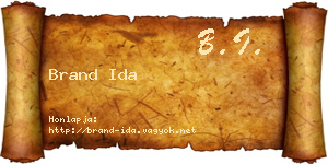 Brand Ida névjegykártya