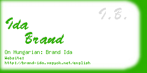 ida brand business card